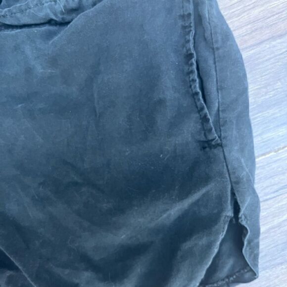 BRANDY MELVILLE CHARCOAL GRAY FADED BLACK COTTON DRAWSTRING SUMMER SHORTS OS S/M - Picture 5 of 9